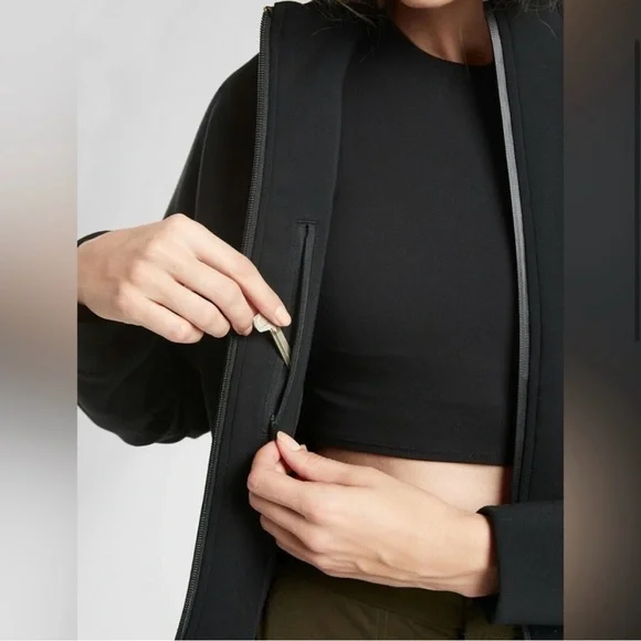 Athleta Break Out Spacer Black Zip Jacket - Picture 3 of 13
